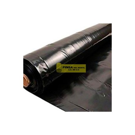 Metros de polietileno negro de 150 Cal.600 doble ancho (50 MTS L)