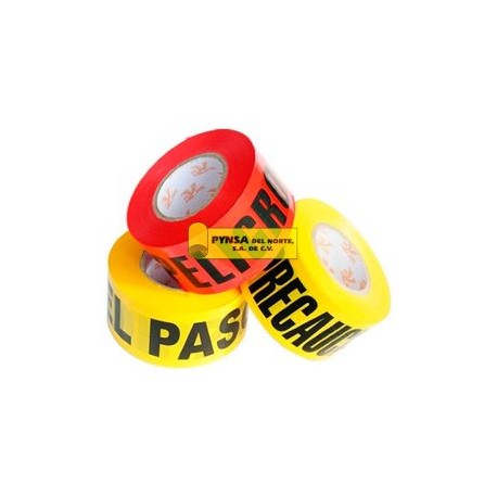 Cinta preventiva con 250 mts de 8? peligro roja PKG con 10PZAS